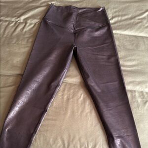 Aerie Faux Leather black Leggings
